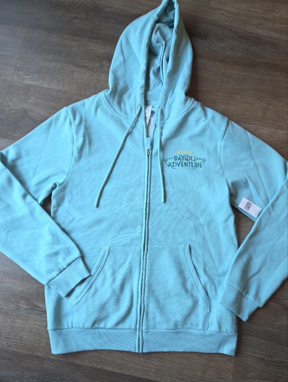 NWT Disney Parks Tiana's Bayou Adventure Blue Full Zip Hoodie Adult size Small